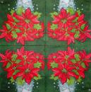 085 Christmas Flowers - 3-ply (cream/Edge grün) - Ihr